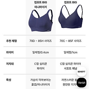 [빅사이즈속옷] G컵 브라 추천 | ‘베리시’,‘마른파이브’ | 내돈내산