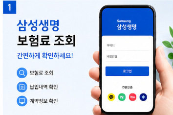 삼성생명 보험료 조회, 지금까지 납입한 금액 내역 확인까지