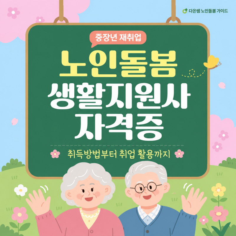 노인돌봄생활지원사 자격증 취업 전 꼭 보는 준비방법
