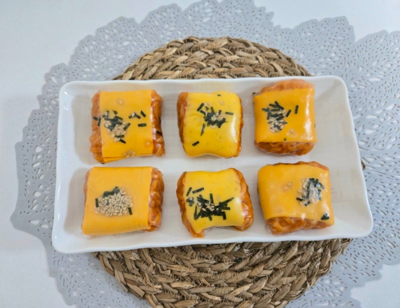 불닭쌈 레시피 치즈 불닭볶음면 라이스페이퍼 조합 요리