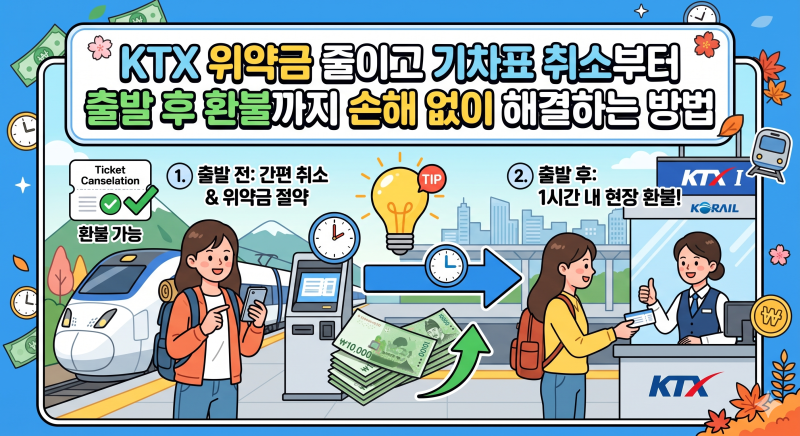 KTX 위약금 줄이고 기차표 취소부터 출발 후 환불까지 손해 없이 해결하는 방법
