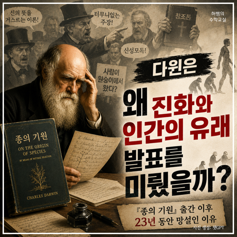 다윈 「종의 기원」 출간 이후 | 진화와 인간의 유래 발표를 미룬 이유