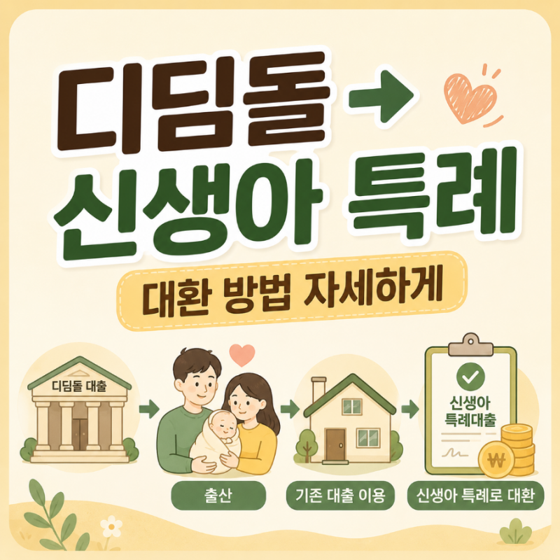 디딤돌대출 후 신생아 특례대출 대환방법 (조건, 실제 순서까지 자세하게 정리)