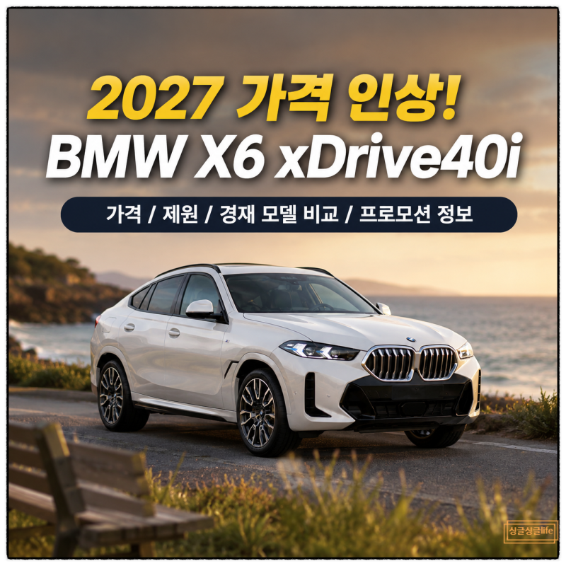 2026 BMW X6 xDrive40i M Sport 가격 제원 비교 및 선택 포인트