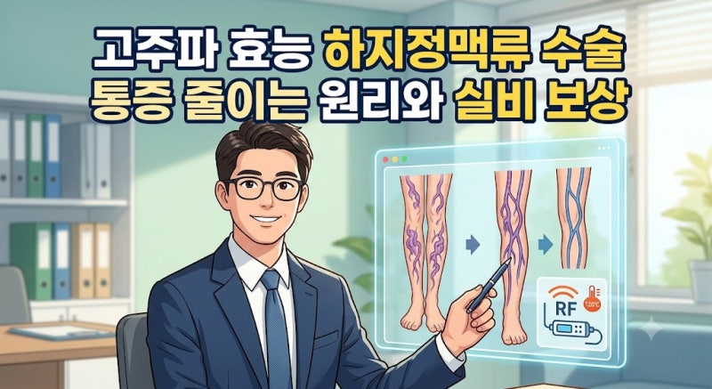 고주파 효능 하지정맥류 수술 선택 시 통증 줄이는 원리와 실비 보상 확인하기