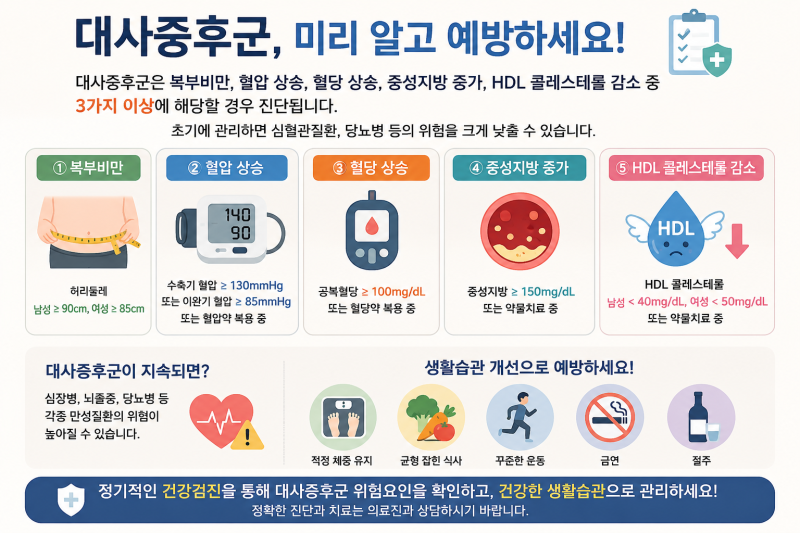 대사증후군 증상,건강검진에서 가장 먼저 확인해야 할 것
