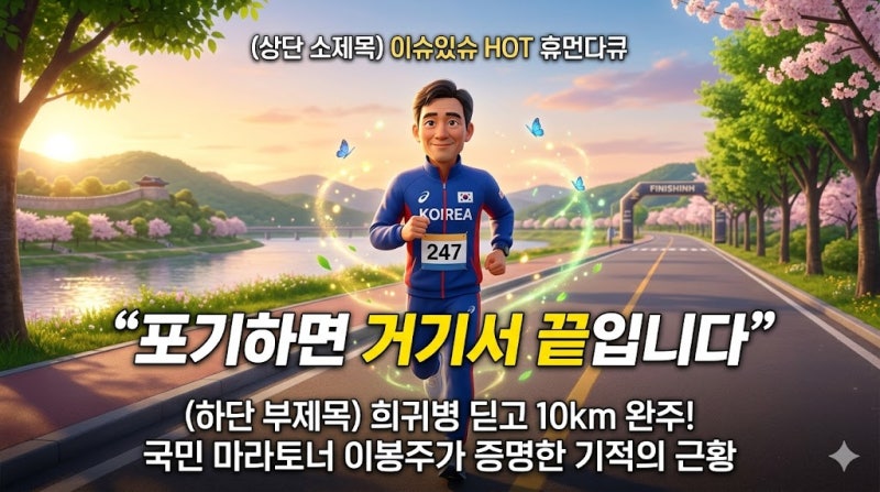 "100m도 못 걷던 이봉주가 10km를?" 국민 마라토너가 희귀병 극복하고 밝힌 '기적의 회복 상태'....