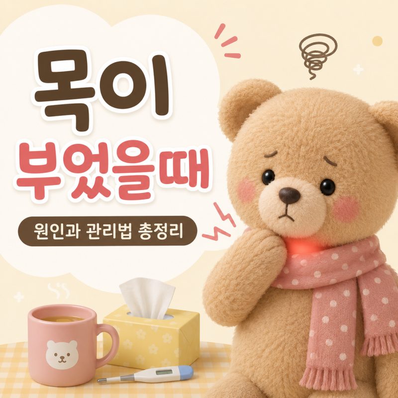 목이 부었을 때 원인부터 빨리 낫는 방법까지 직접 해본 관리법