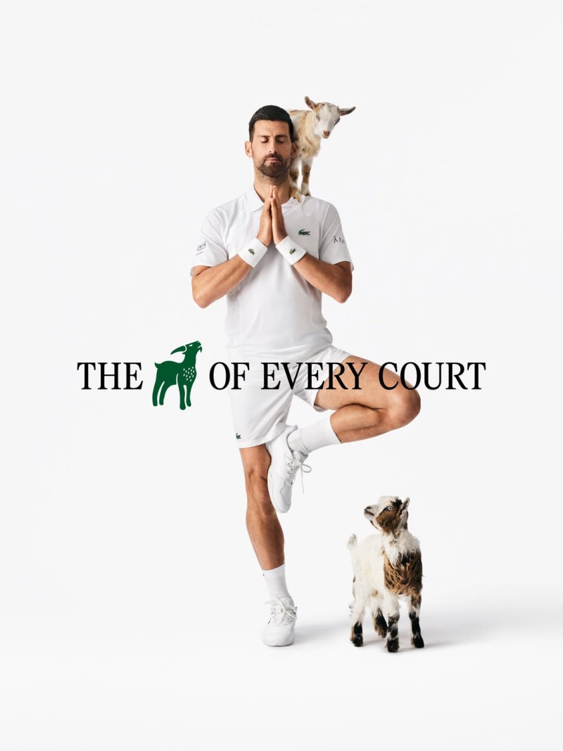 라코스테 GOAT 컬렉션, 악어 로고가 염소로 바뀐 이유. 라코스테가 조코비치를 기념하는 방식,....