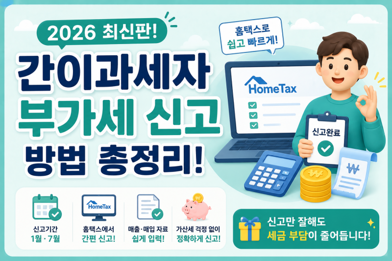 2026 간이과세자 부가세 신고 방법 총정리｜홈택스 신고부터 주의사항까지