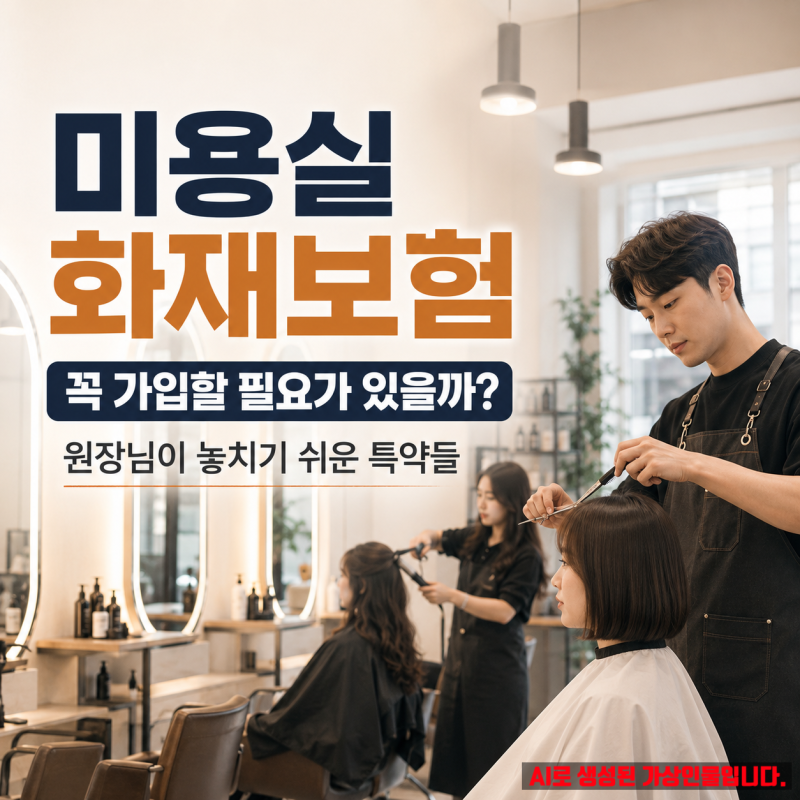 미용실화재보험 꼭 가입할 필요가 있을까? 원장님이 놓치기 쉬운 특약들
