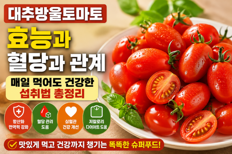 대추방울토마토 효능과 혈당과 관계 매일 먹어도 건강한 섭취법 총정리