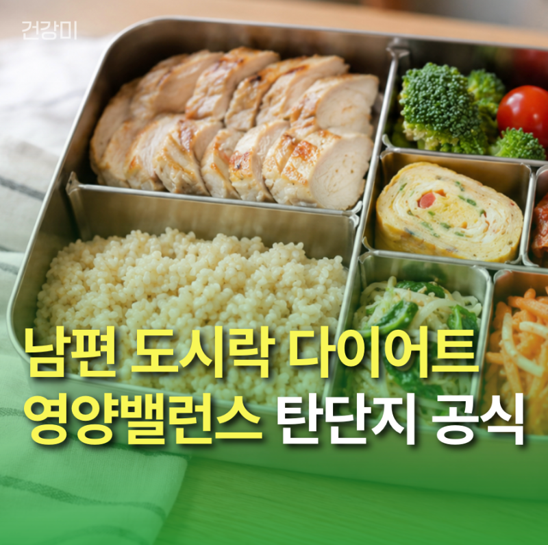 남편 도시락 다이어트 영양밸런스, 요요 없이 -7kg 감량한 탄단지 공식