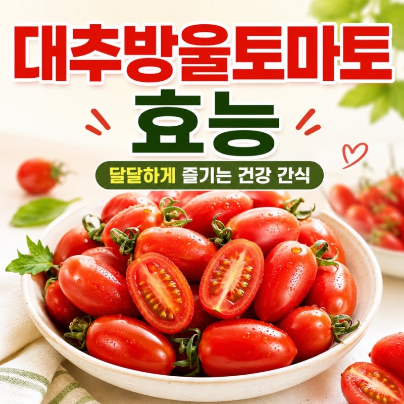 대추방울토마토효능 부작용 씻는 법 총정리