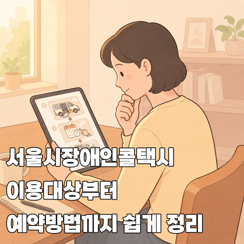 서울시장애인콜택시 이용대상부터 예약방법까지 쉽게 정리