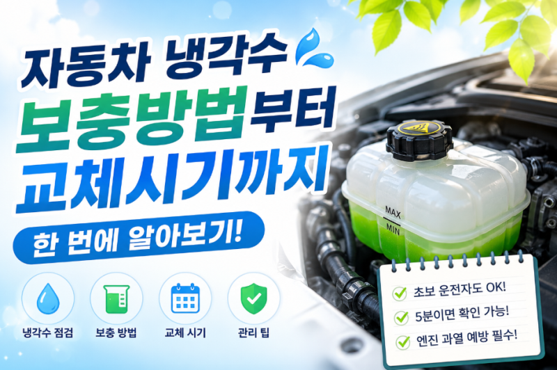 [차량점검]__자동차 냉각수 보충방법, 초보 운전자도 쉽게 따라하는 관리법