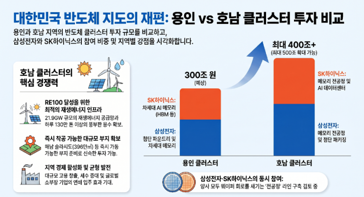 [호남 반도체 <b>클러스터 뜻</b> 총정리]  400조 투자에 광주 종목... 
