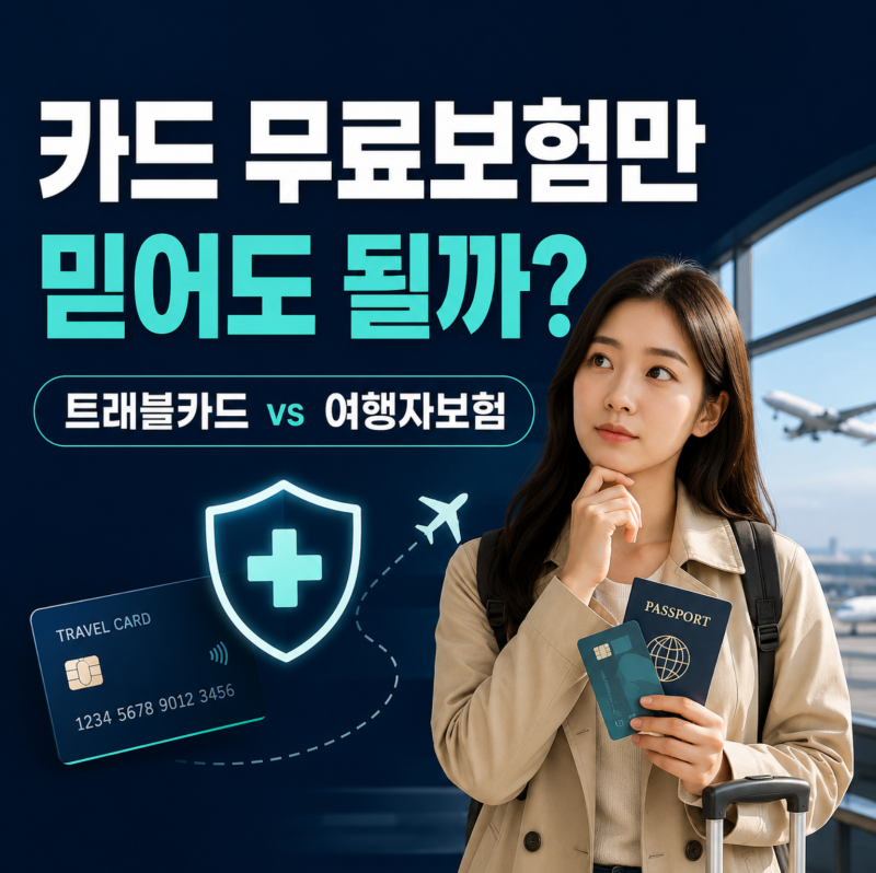 트래블카드 있으면 여행자보험 안 들어도 될까? 카드 무료보험 vs 별도 가입 비교