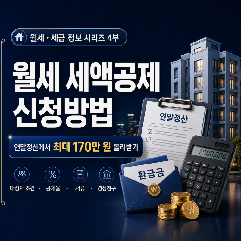 월세 세액공제 신청방법｜연말정산에서 돌려받기
