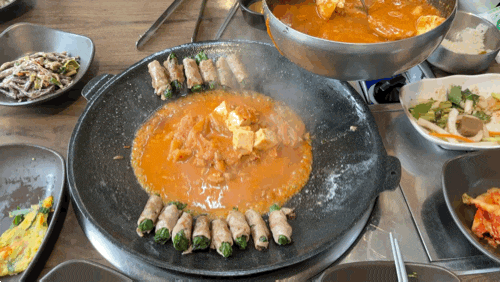 춘천 김유정레일바이크 맛집 시루, 어른도 아이도 맛있는 비지청국장+목살야채말이 맛집｜....