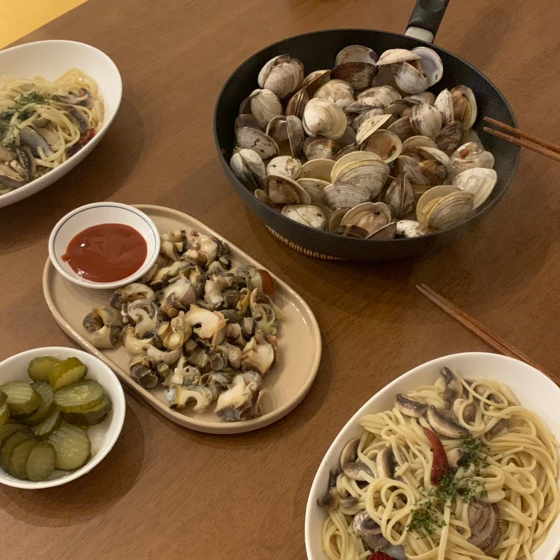 초간단 백합술찜 만드는 법, 파스타까지 즐기는 집들이 메뉴 레시피