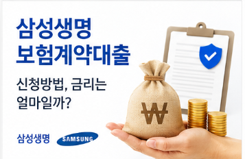 삼성생명 보험계약대출 신청방법, 금리는 얼마일까?