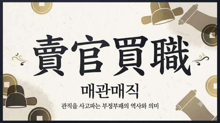 <b>매관매직 뜻</b>, 한자 풀이와 조선시대 역사로 보는 핵심 정리