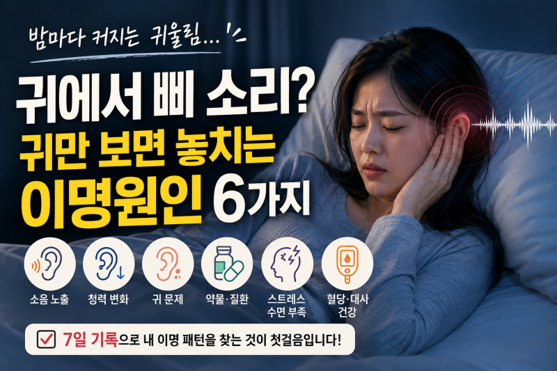 이명 원인, 귀에서 삐~ 소리 날때 귀만 확인하면 안되는 이유