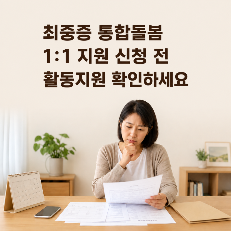 최중증 발달장애인 통합돌봄 신청, 1:1 지원 누가 받을까