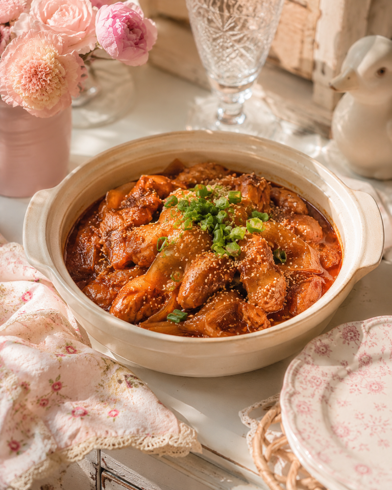백종원 닭갈비 레시피로 만든 김치 닭갈비, 넙적당면 추가했더니 진짜 맛집 완성!