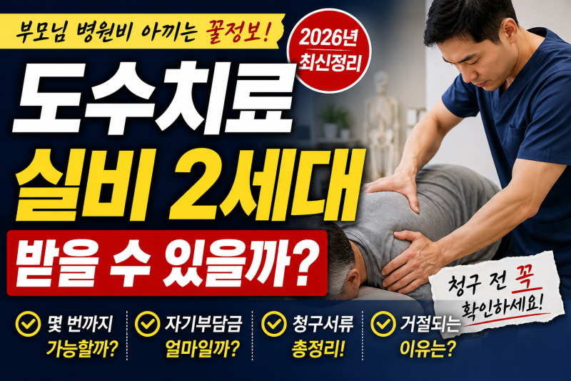 도수치료 실비 2세대, 청구 전 꼭 확인할 보장기준과 자기부담금