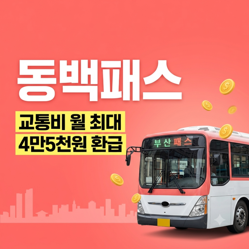 동백패스 월 4만5천원 환급, 동백전 카드 신청하면 매달 돌려받아요