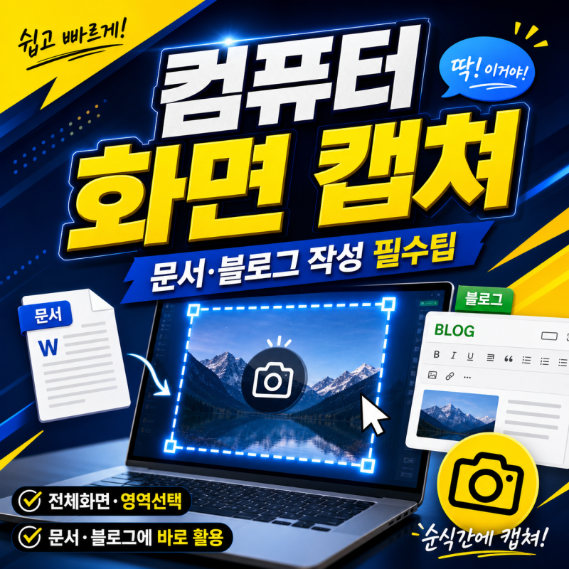 아직도 프로그램 깔아? 컴퓨터 화면 캡쳐 윈도우 기본 프로그램으로 충분