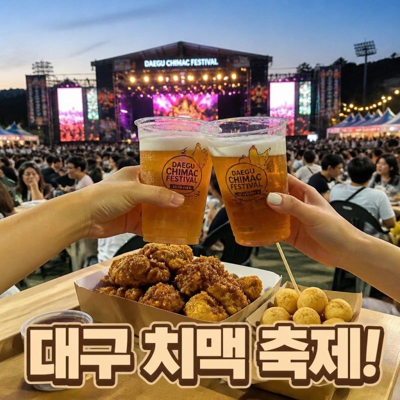 2026 대구 치맥페스티벌 축제 일정, 가수 라인업, 주차 꿀팁