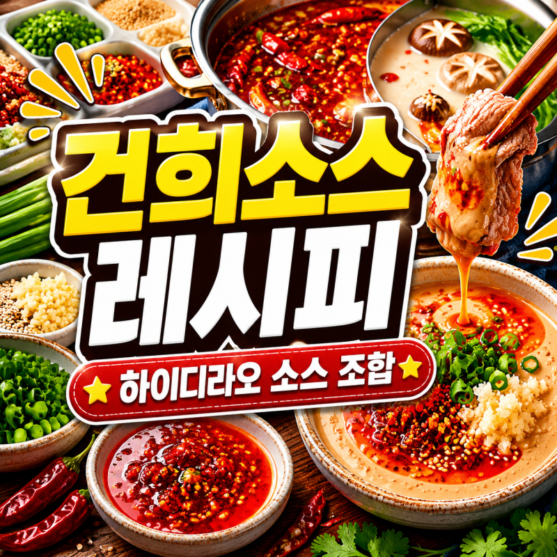 건희소스 레시피, 하이디라오에서 바로 따라 만드는 소스 조합 정리