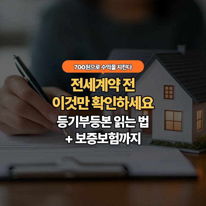 전세계약 체크리스트 - 등기부등본 읽는 법부터 보증보험 가입까지, 계약 전 이것만 확인하....