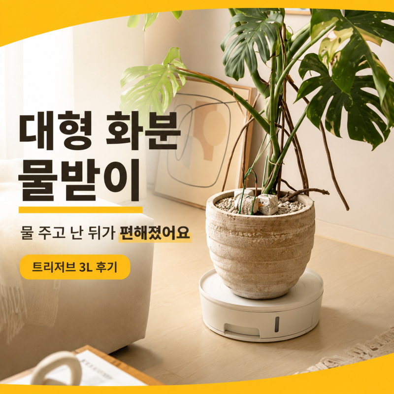 대형 화분받침대 트리저브 3L 후기, 물 주는 시간보다 물 빠진 뒤가 더 편해졌어요