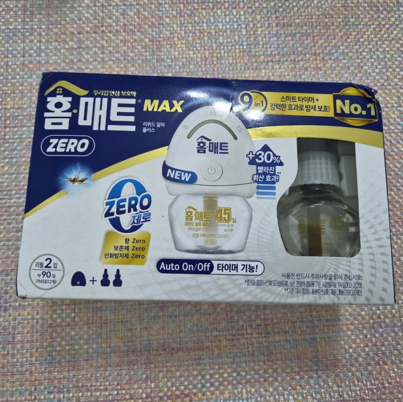 홈매트 리퀴드 알파 플러스 맥스 제로 모드형 모기 훈증기 + 리필 2p | 모기 때문에 잠 못 잘 ....
