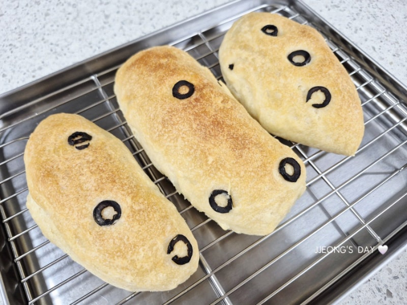 무반죽 올리브 치아바타 만들기, 올리브 치아바타 레시피, 집에서 치아바타 만드는 법