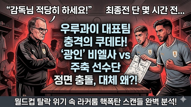 우루과이 대표팀 '비엘사 감독 항명 사태', 최종전 앞두고 왜 터졌을까?