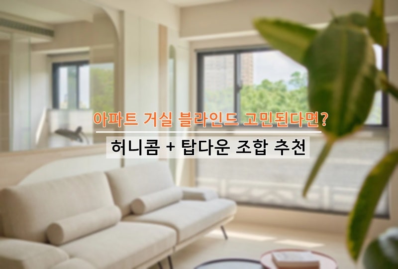 아파트 거실 블라인드 종류 고민된다면? 허니콤 블라인드 탑다운 장단점 총정리
