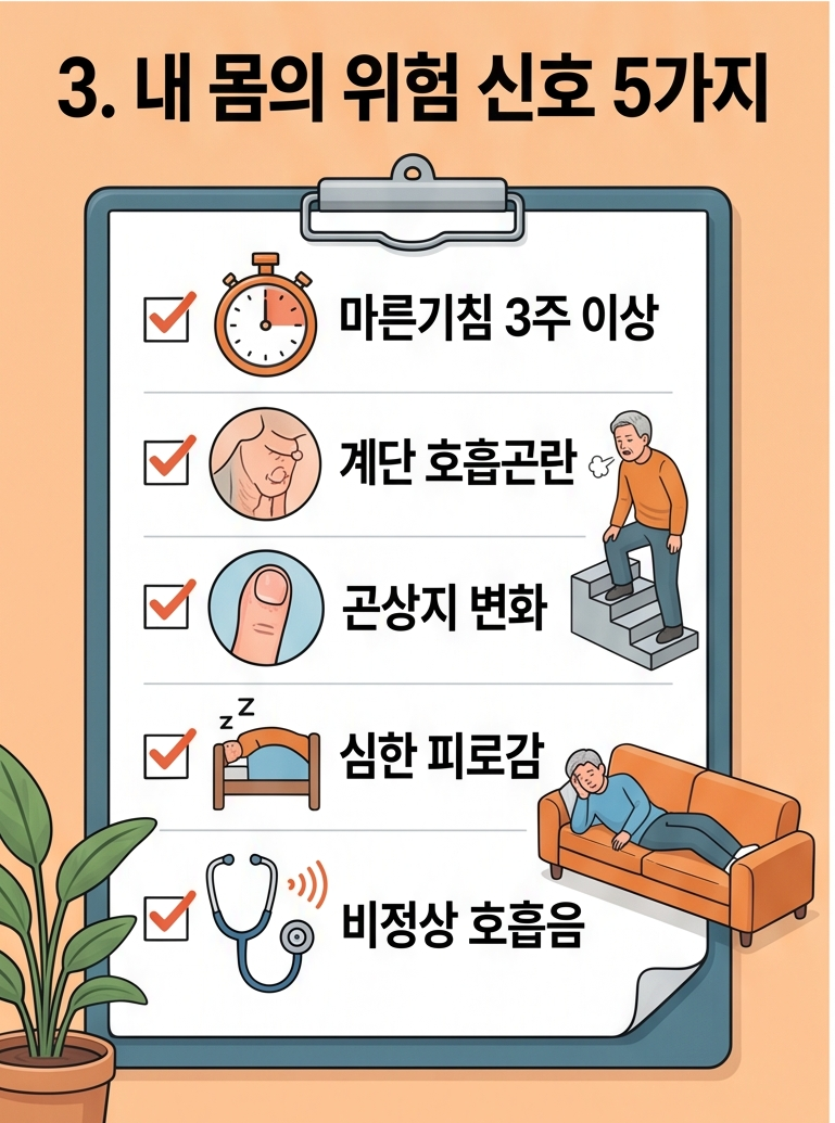 기침 3주 넘으면 꼭 보세요! 회복 불가능한 폐섬유증, 골든타임 지키는 검사법과 팩트체크