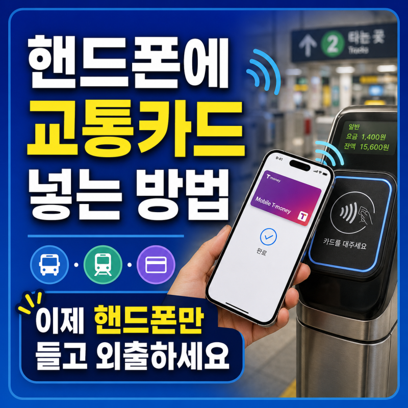 핸드폰에 교통카드 넣는 방법｜이제 핸드폰만 들고 다니세요! 삼성월렛 교통카드 등록하기