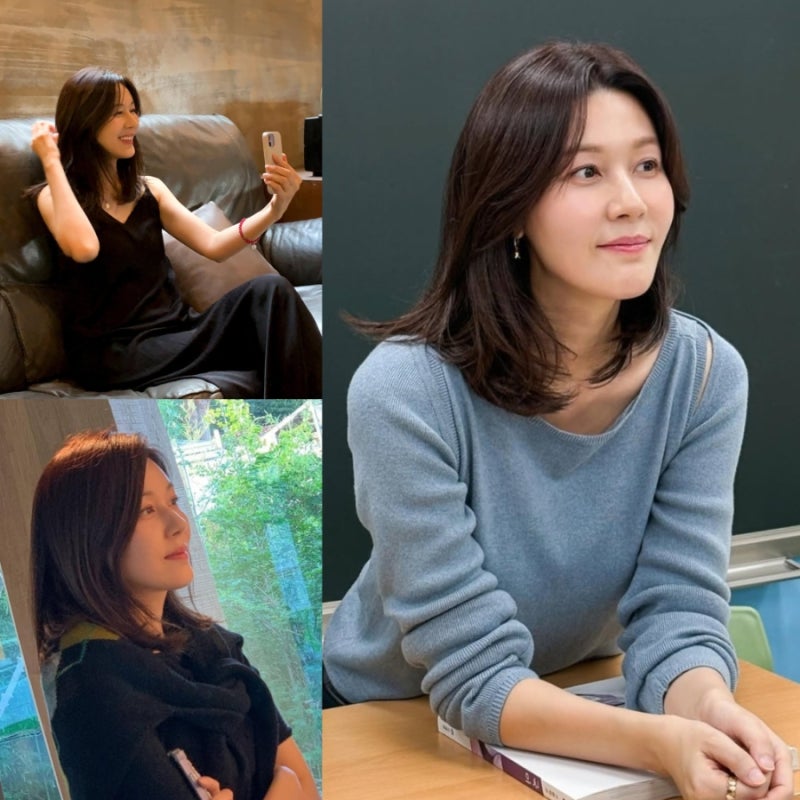 배우 김하늘 프로필 일상룩 근황 40대 헤어스타일 중단발