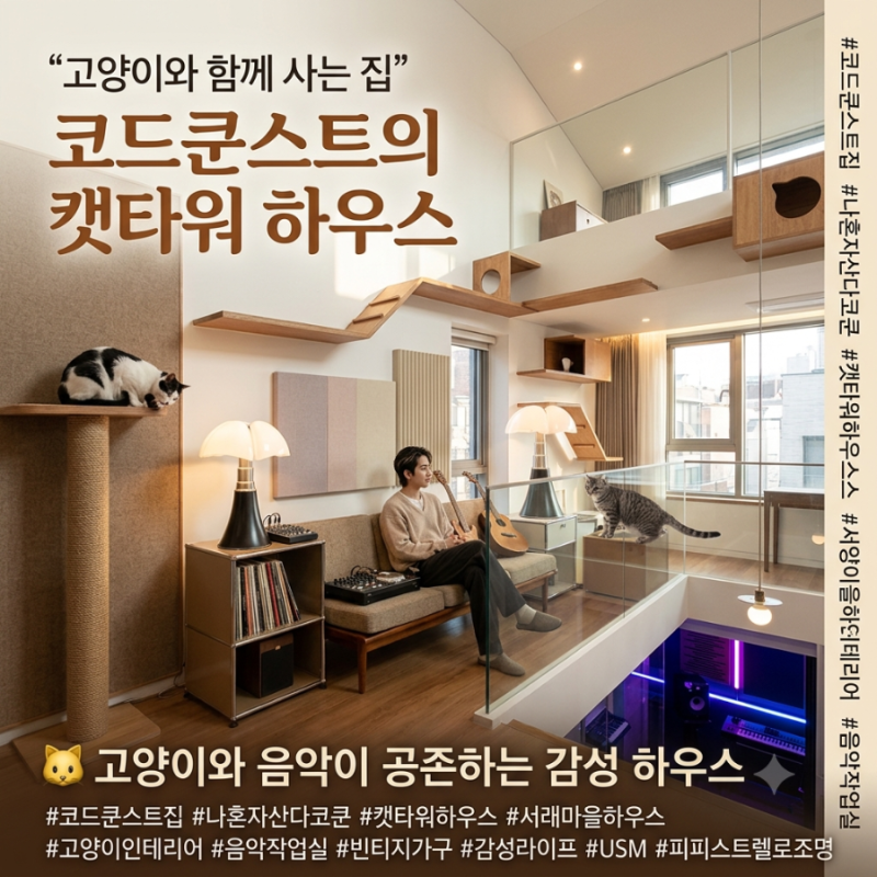 “고양이와 함께 사는 집｜코드쿤스트의 캣타워 하우스”