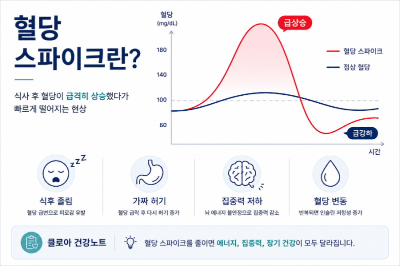 혈당 스파이크란? 증상·원인과 줄이는 방법 총정리