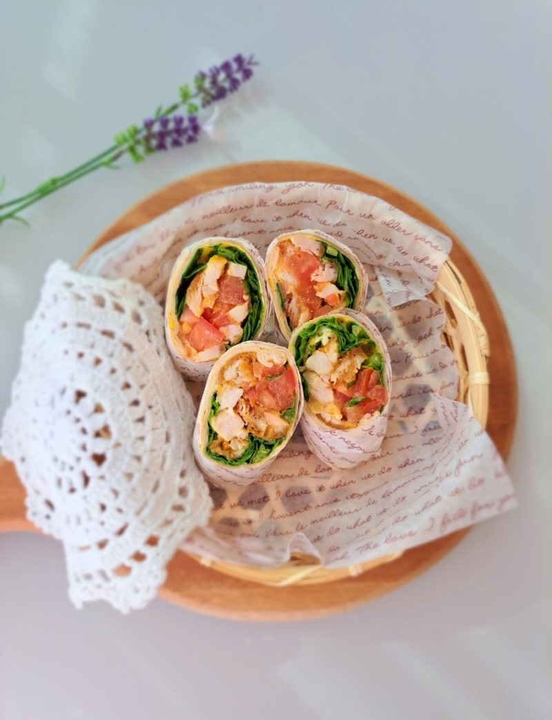 또띠아랩 샌드위치 만들기 소바바 활용 치킨또띠아랩 레시피 간단한 주말메뉴