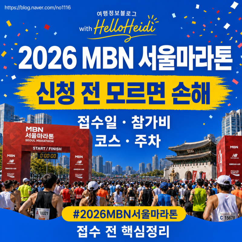 2026 MBN서울마라톤 신청 전 꼭 확인할 하프 10km 정보