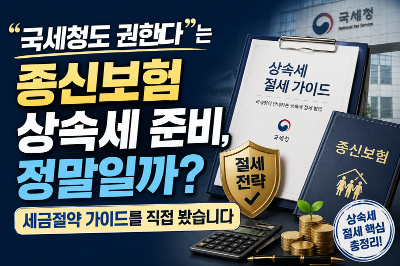 "국세청도 권한다"는 종신보험 상속세 준비, 정말일까? 세금절약 가이드를 직접 봤습니다