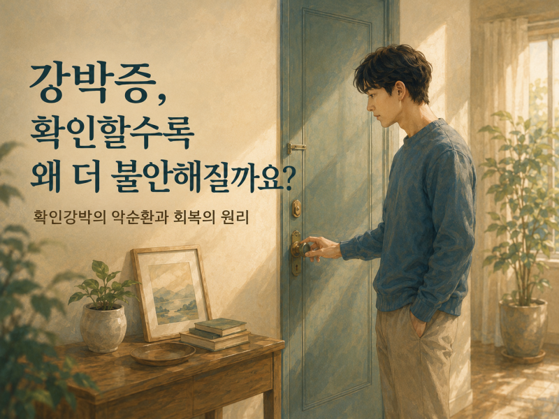 [ 강남역정신과 / 강박증정신과 ] 강박증, 확인할수록 더 불안해지는 이유?